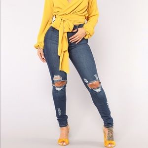 Fashion Nova dark denim jeans